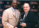 Coach Stu Vetter with Michael Jordan Stu Vetter and Jordan