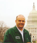 Coach Stu Vetter in front of the Capitol